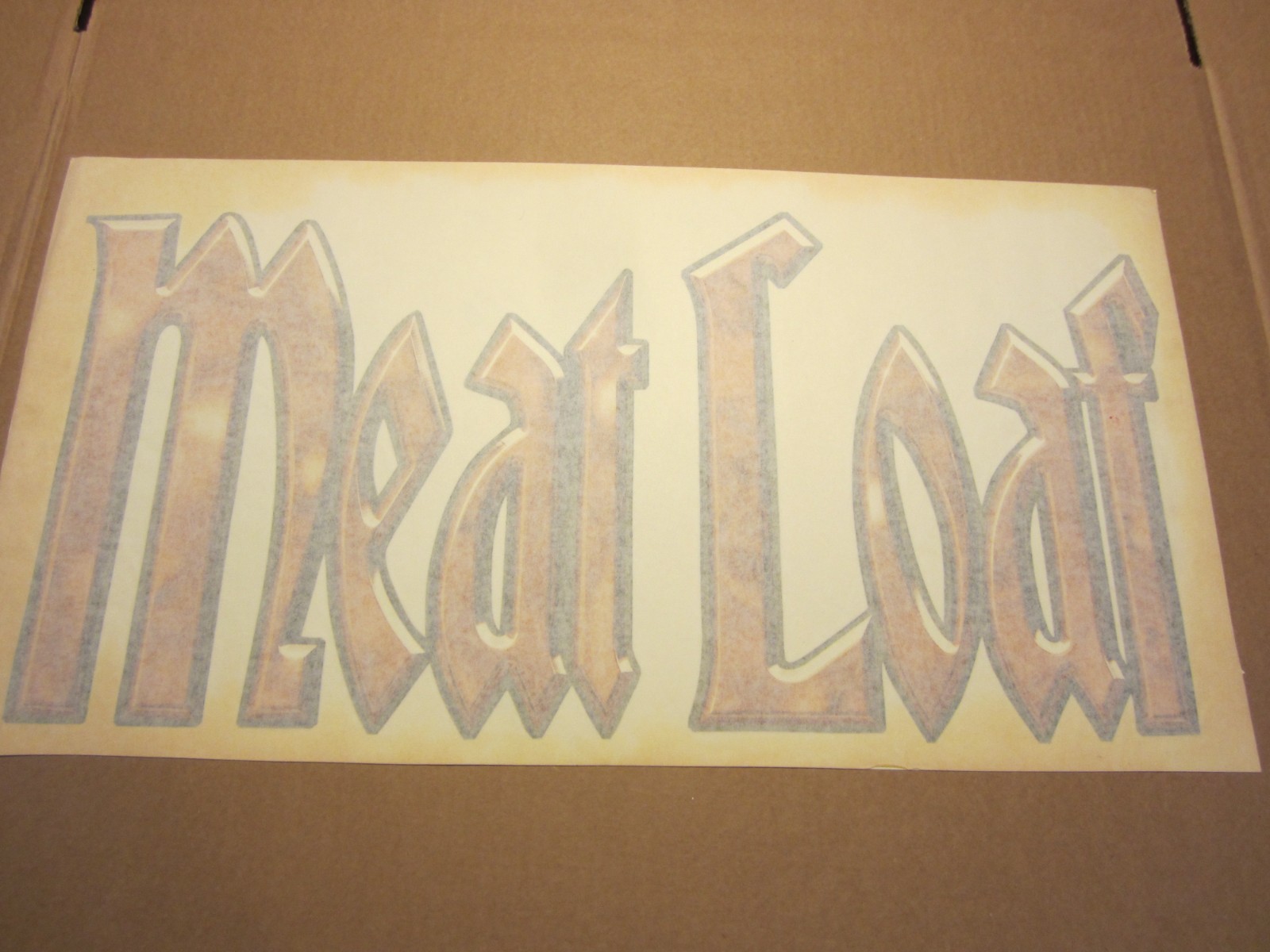 Classic Meatloaf Band Hard Rock Decal Sign
