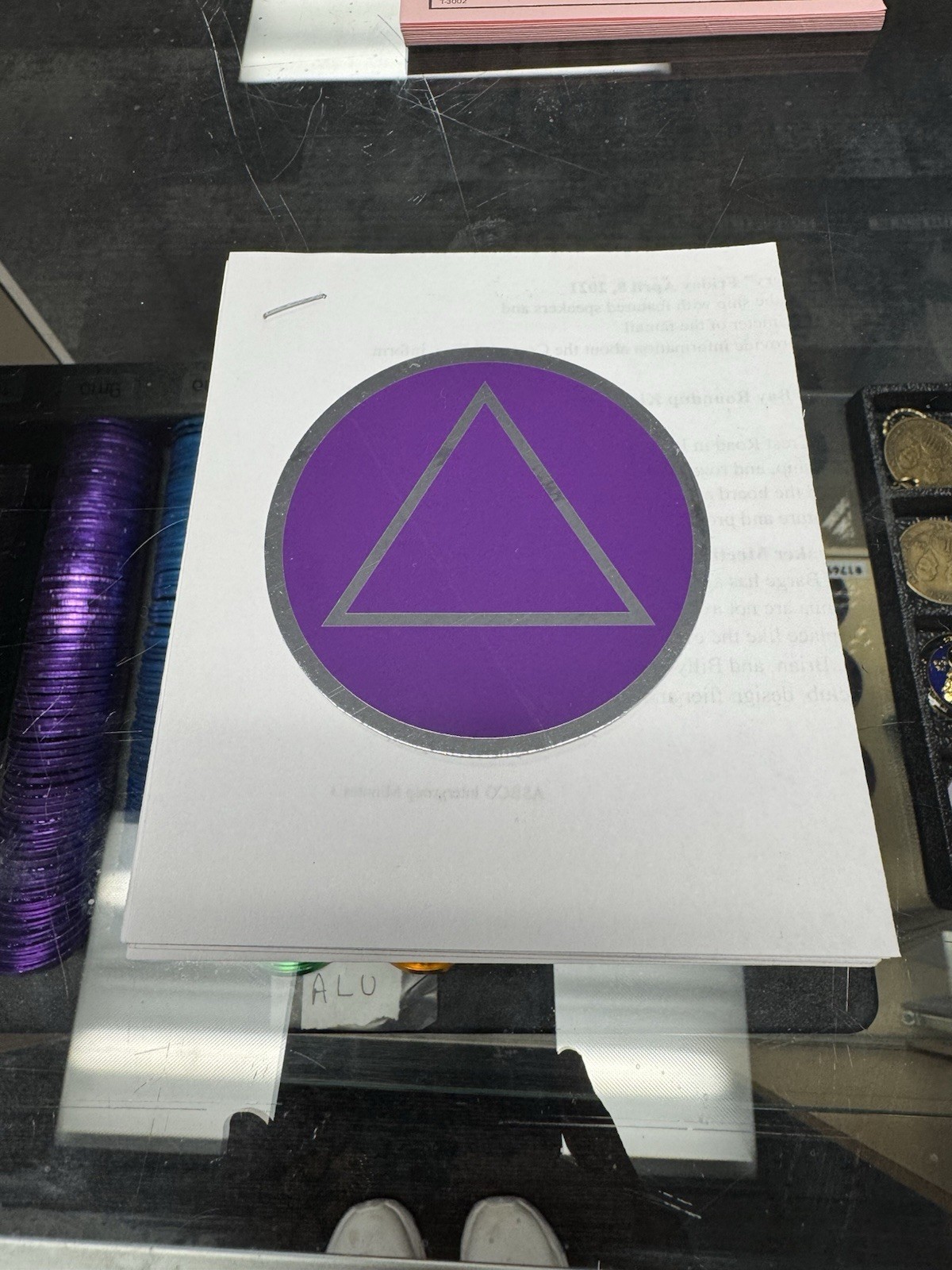 Triangle Circle Vinyl Decal, Multiple Colors