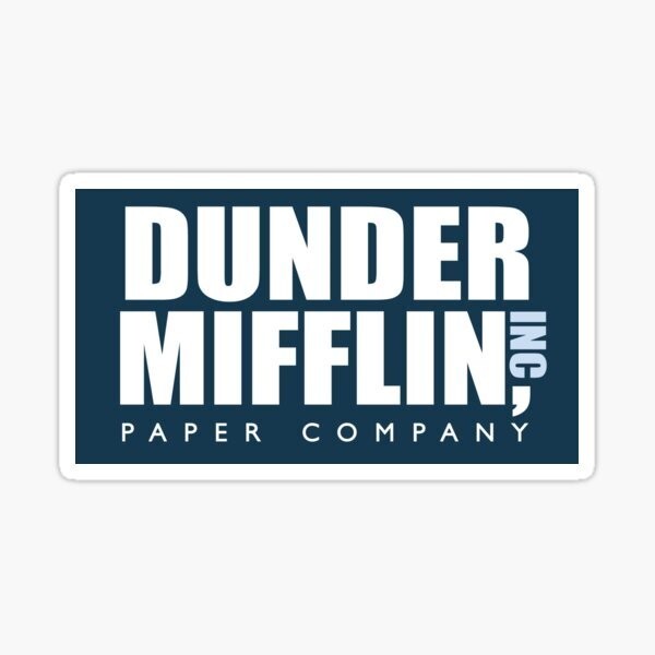 The Office, Dunder Mifflin Vinyl Die Cut Sticker