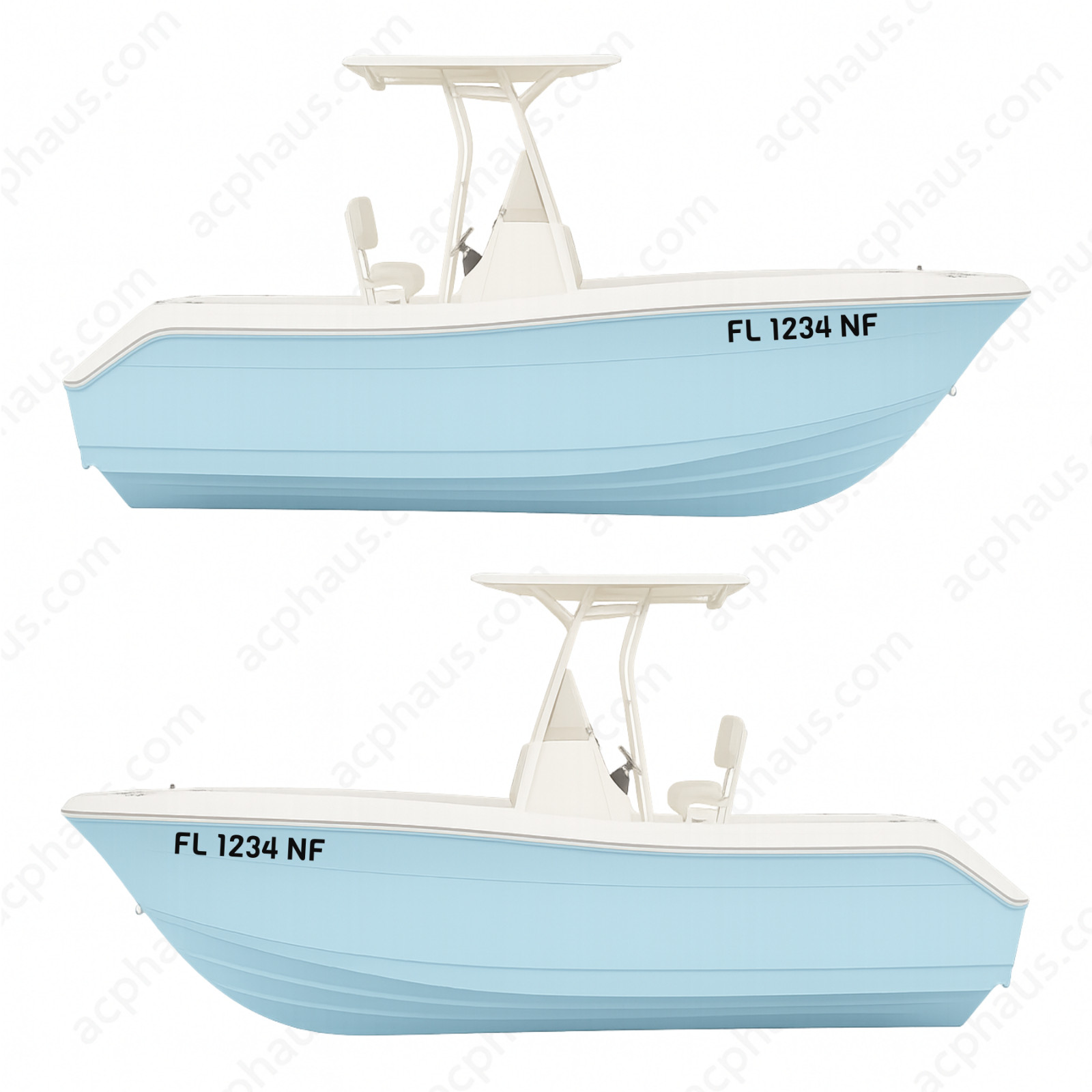 Boat Registration Numbers Decals – Custom ORACAL 751C Vinyl – Right & Left Set