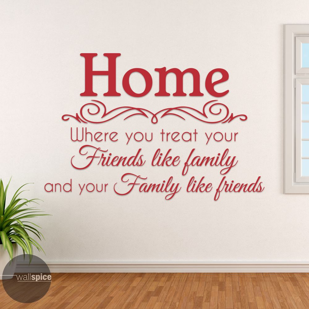 Home Treat Your Friends Like Family Family Like Friends Vinyl Wall Decal Sticker