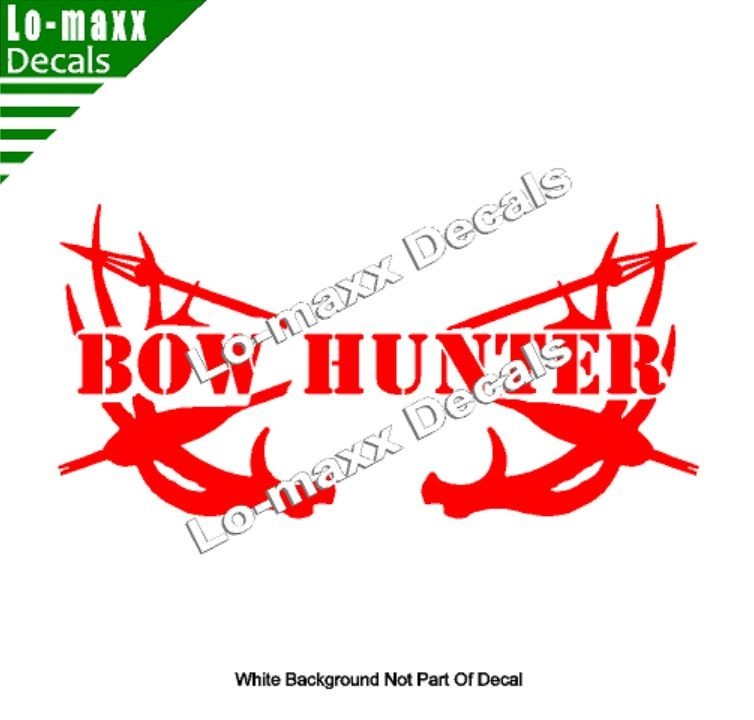 Bow Hunter Die Cut Vinyl Decal – Archery Deer Hunting Truck Car Window SUV