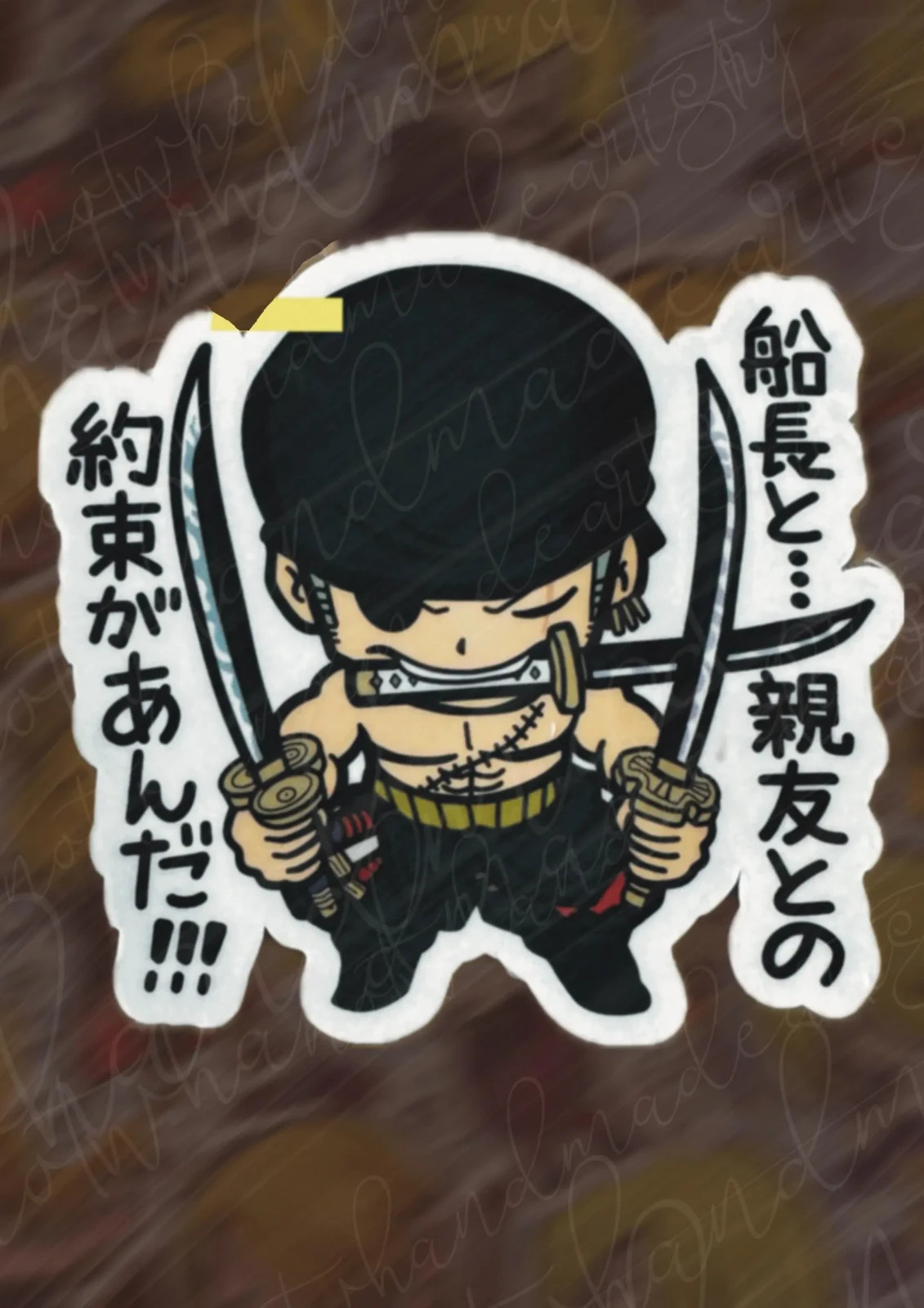 One Piece Pirates Zoro Weatherproof Stickers