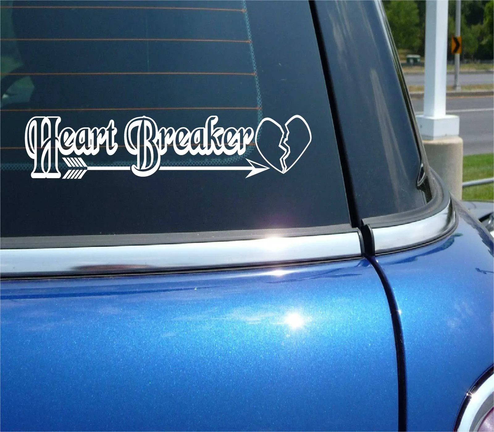HEART BREAKER ARROW LOVE SEXY FUNNY DECAL STICKER ART CAR WALL
