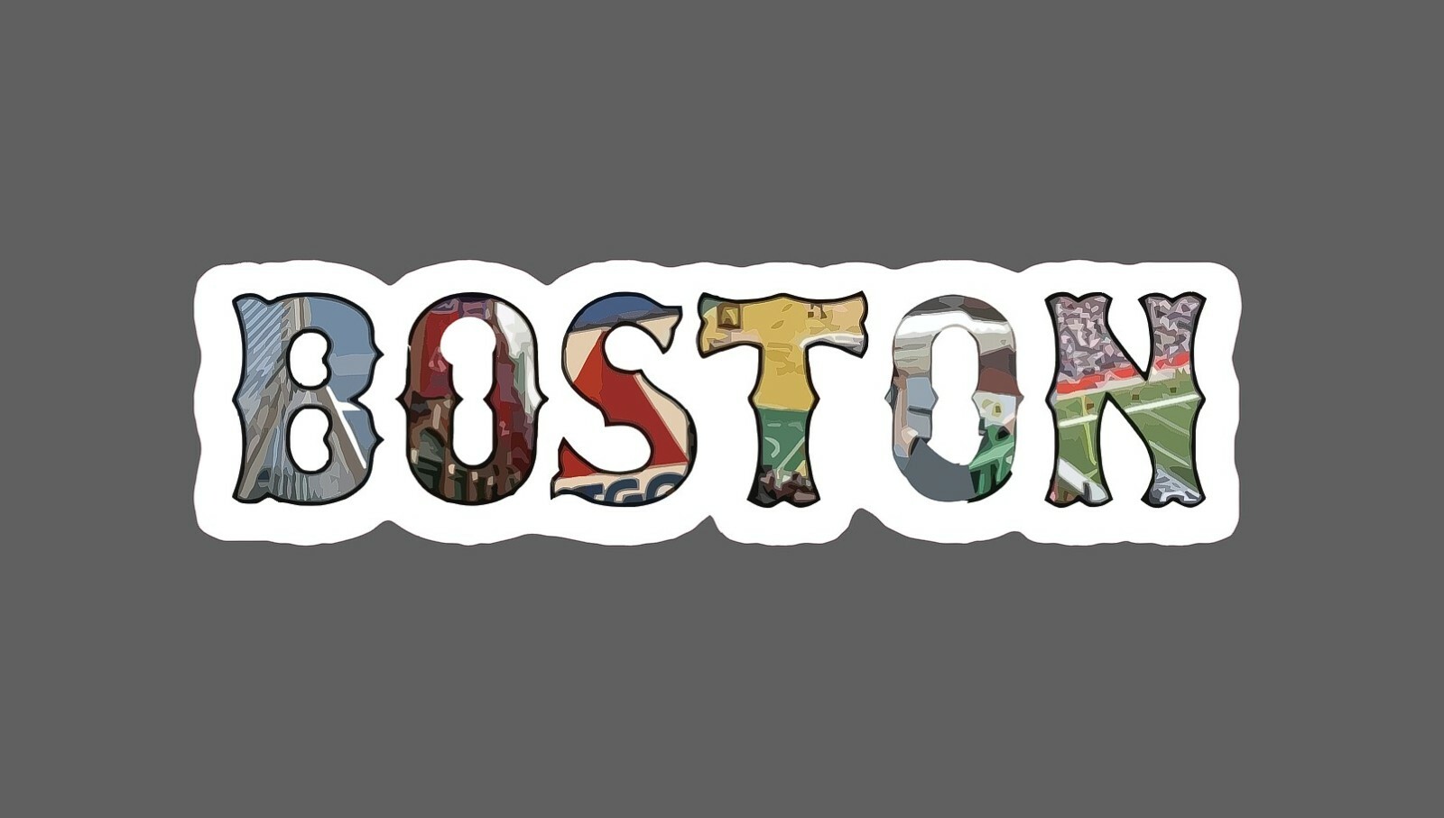 Boston Sticker Sports City Waterproof – Buy Any 4 For $1.75 Each Storewide!