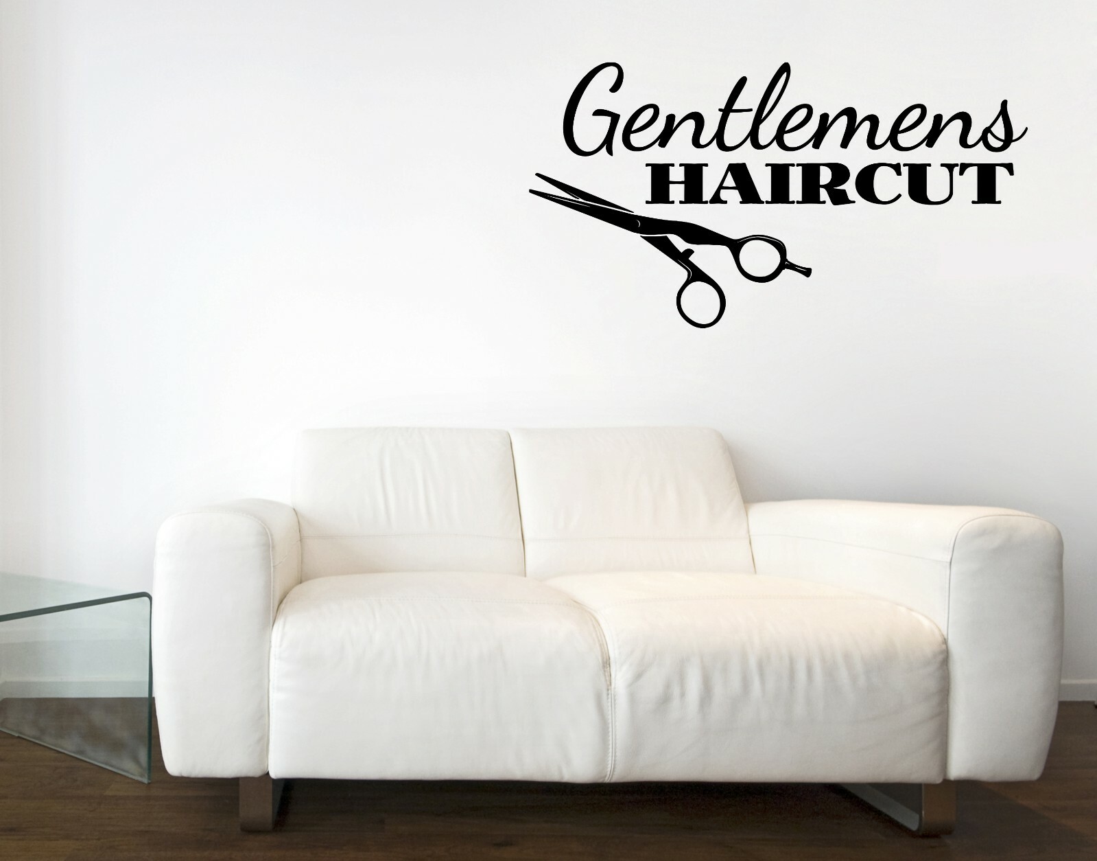 Wall Vinyl Decal Sticker Barber Gentlemens Salon Moustache Haircut Shave (n1552)