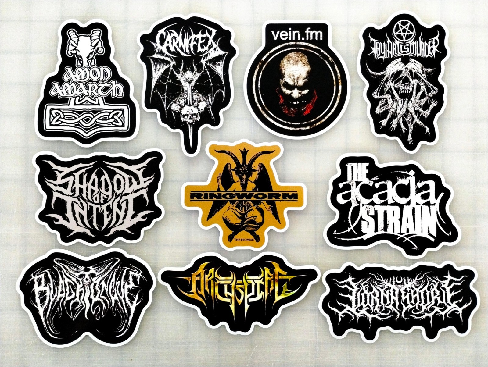Death Metal Sticker Lot (10 Pack) SET 6 black extreme punk grindcore crust cvlt