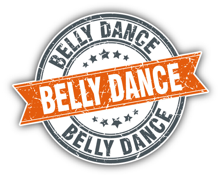 Belly Dance Grunge Stamp Car Bumper Sticker Decal