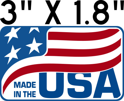 FOUR PACK MADE IN THE USA AMERICAN FLAG BADGE DECAL STICKER LABEL FREE SHIPPING
