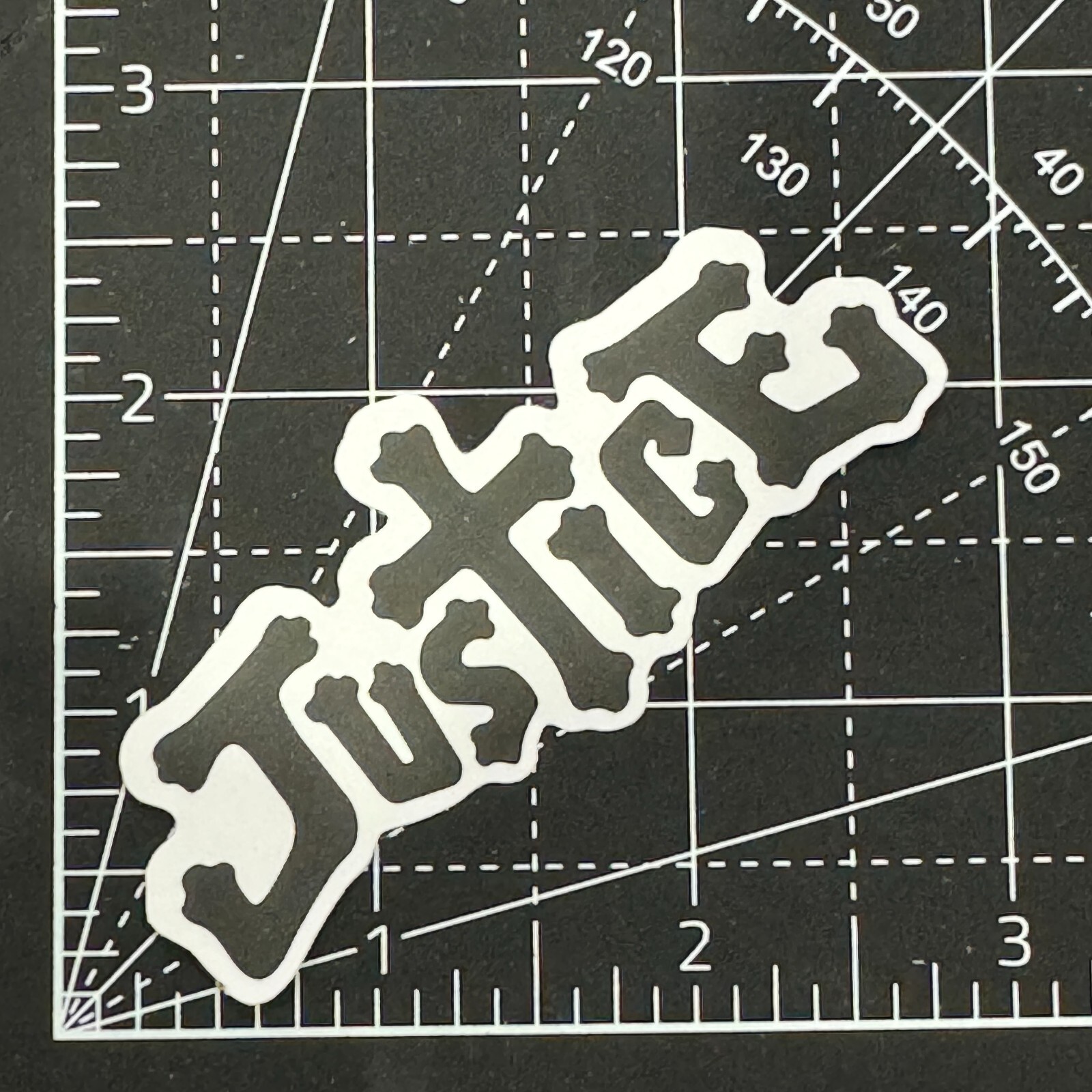 Justice French Electronic Duo Dance Band Logo Vinyl Sticker Bomb Waterproof PVC