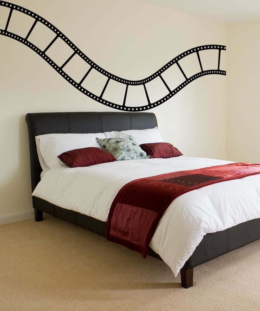 Wavy Film Strip Vinyl Wall Decal Sticker. Movie Theatre Theme Room Decor. #1200