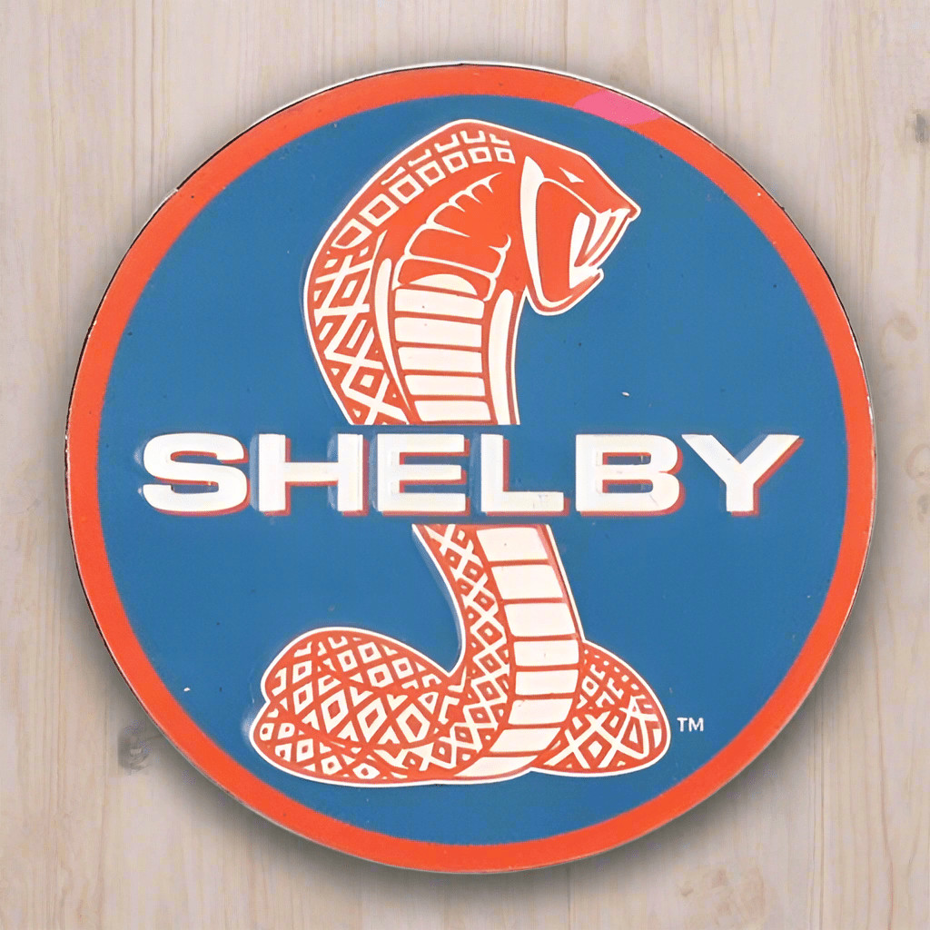 Shelby Cobra Round Embossed Metal Magnet (2.25" Round)