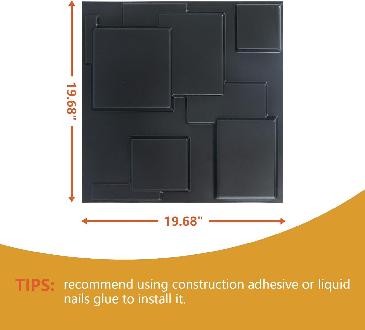 Diamond 3D Wall Panels – Waterproof PVC Decor for Living Room & Office, 12 Pack
