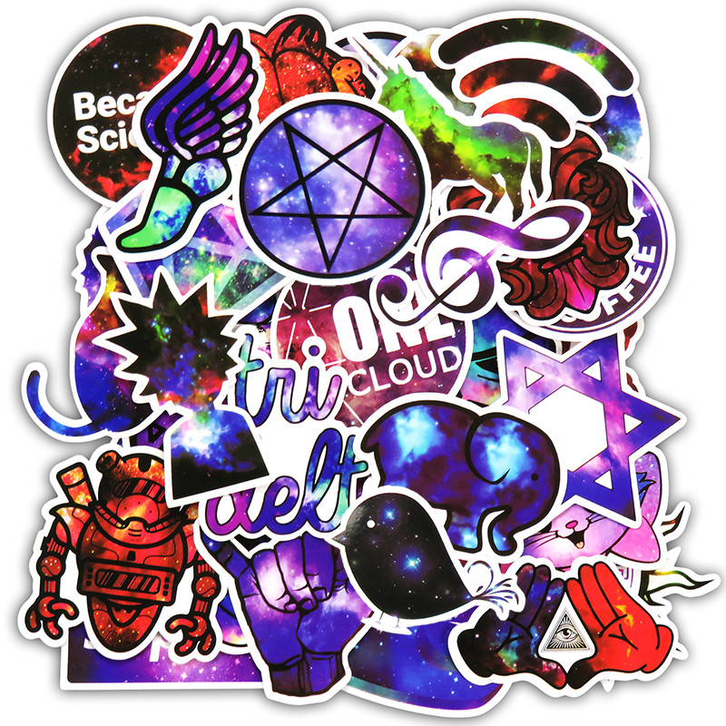 Galaxy Space Universe 50 Stickers Skateboard Laptop Car Phone Decals Stickerbomb