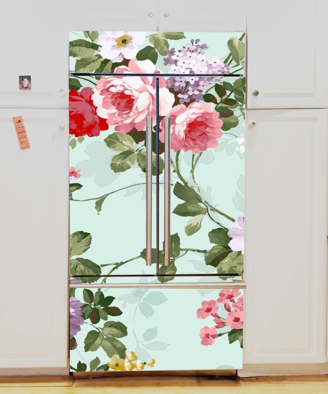 Vintage Retro Style Fridge Wrap