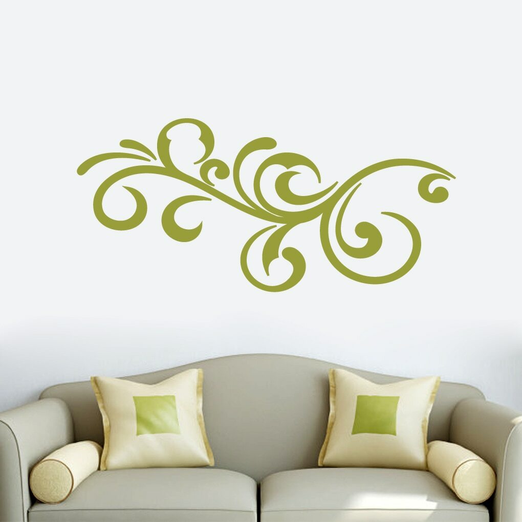 Decorative Scroll Flourish Wall Decal – Wall Accents, Shapes, Vinyl Wall Art