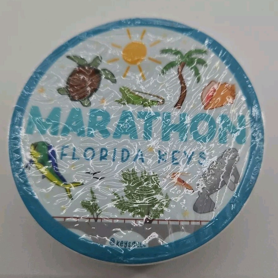 Marathon – Florida Keys – 3" Round Vinyl Sticker – Pack of 50