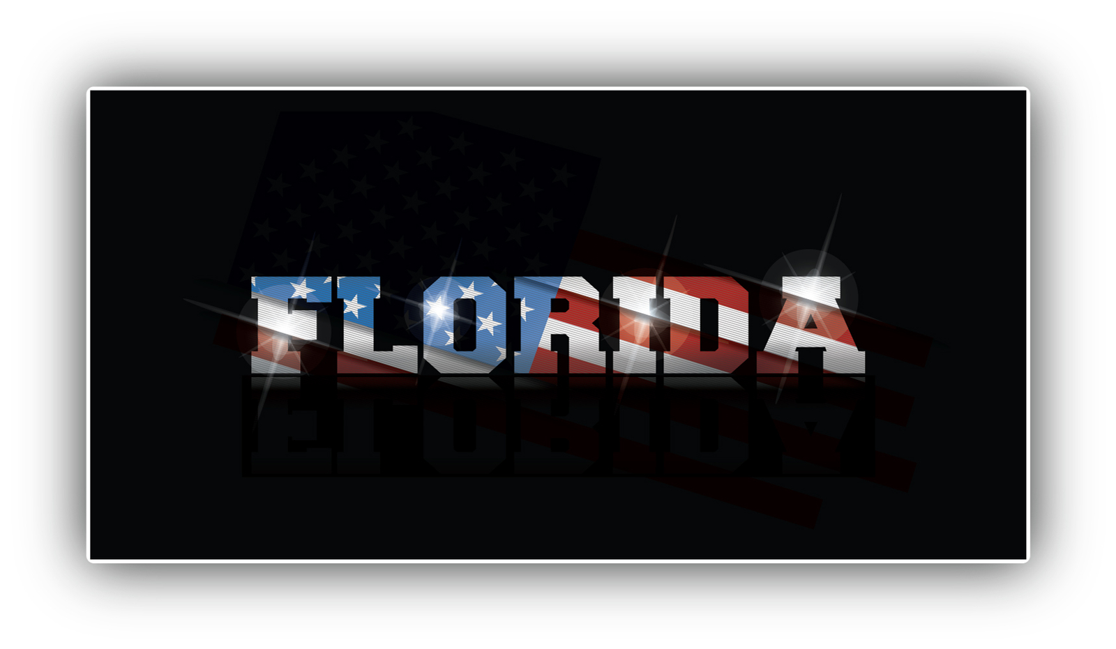 Florida USA Flag State Vinyl Sticker Car Bumper Decal
