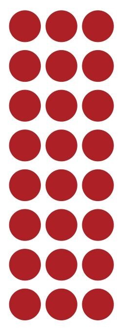 1" Red Round Label Dots Stickers Color Coding Inventory 1 Inch Dot