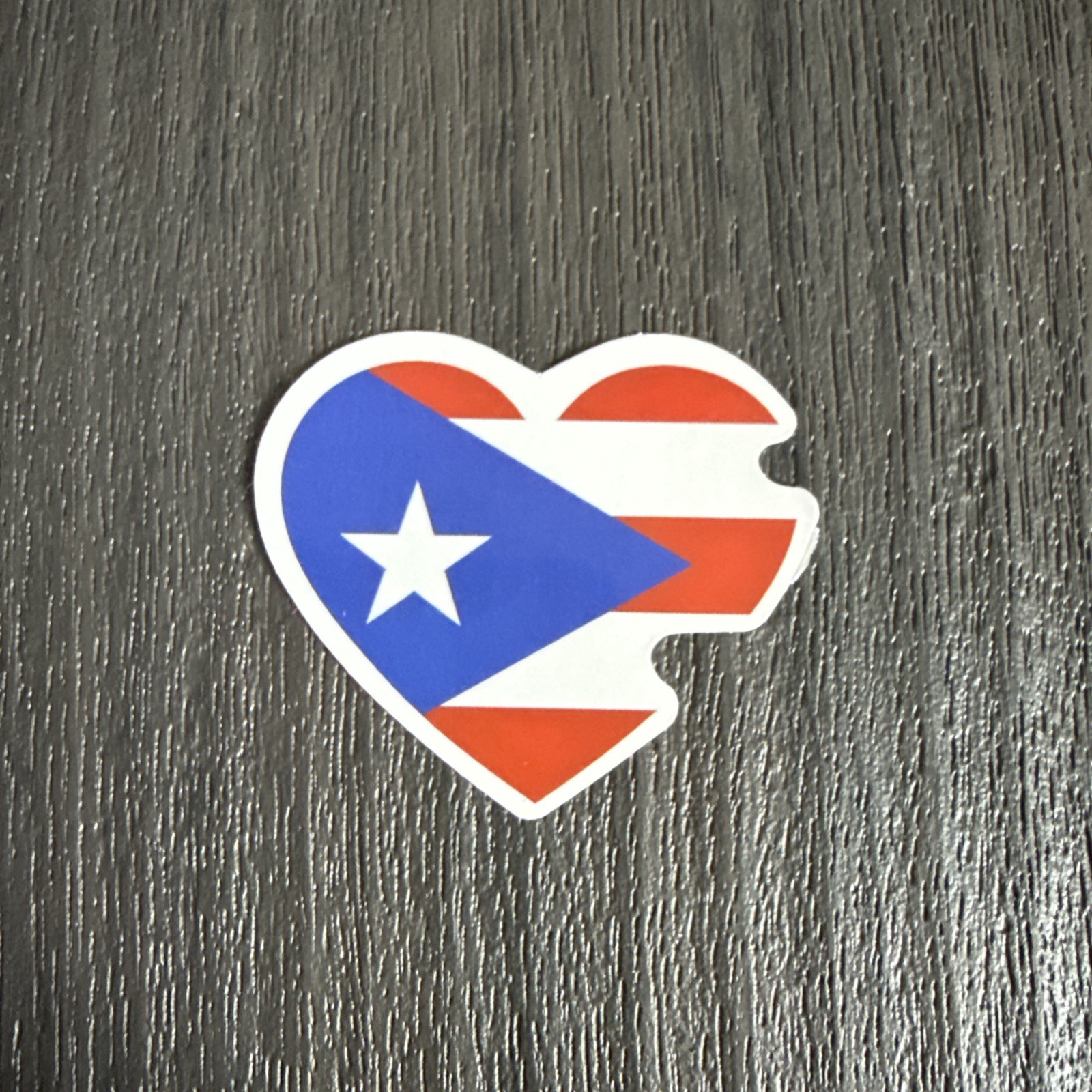 Puerto Rican Hearth Sticker Flag Pride