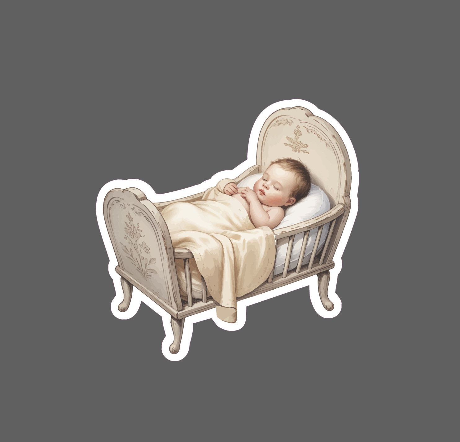 Baby Sleeping Sticker Peace Family Love Waterproof Cute Cradle Bassinet Gift NEW