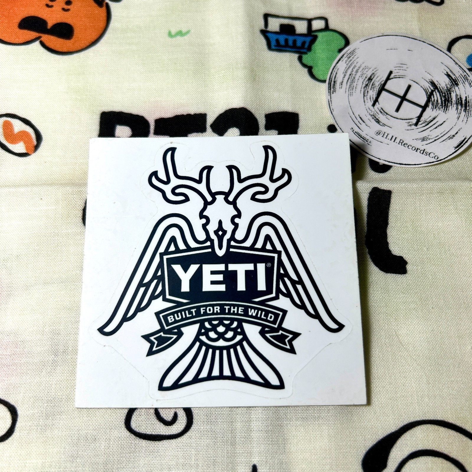 Yeti Official Sticker Decal Cooler Tumbler Outdoors Brand 3" Built for the Wild