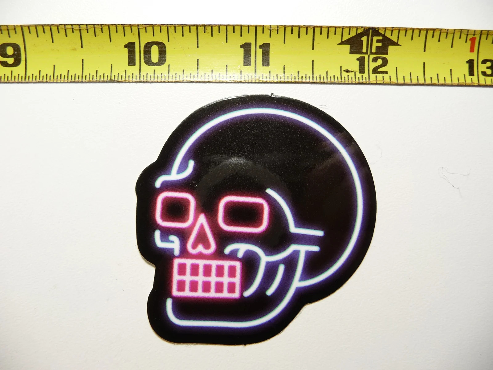 FASHIONABLE SKULL NEON STYLE SMALL STICKER DECAL COLORFUL FUNNY