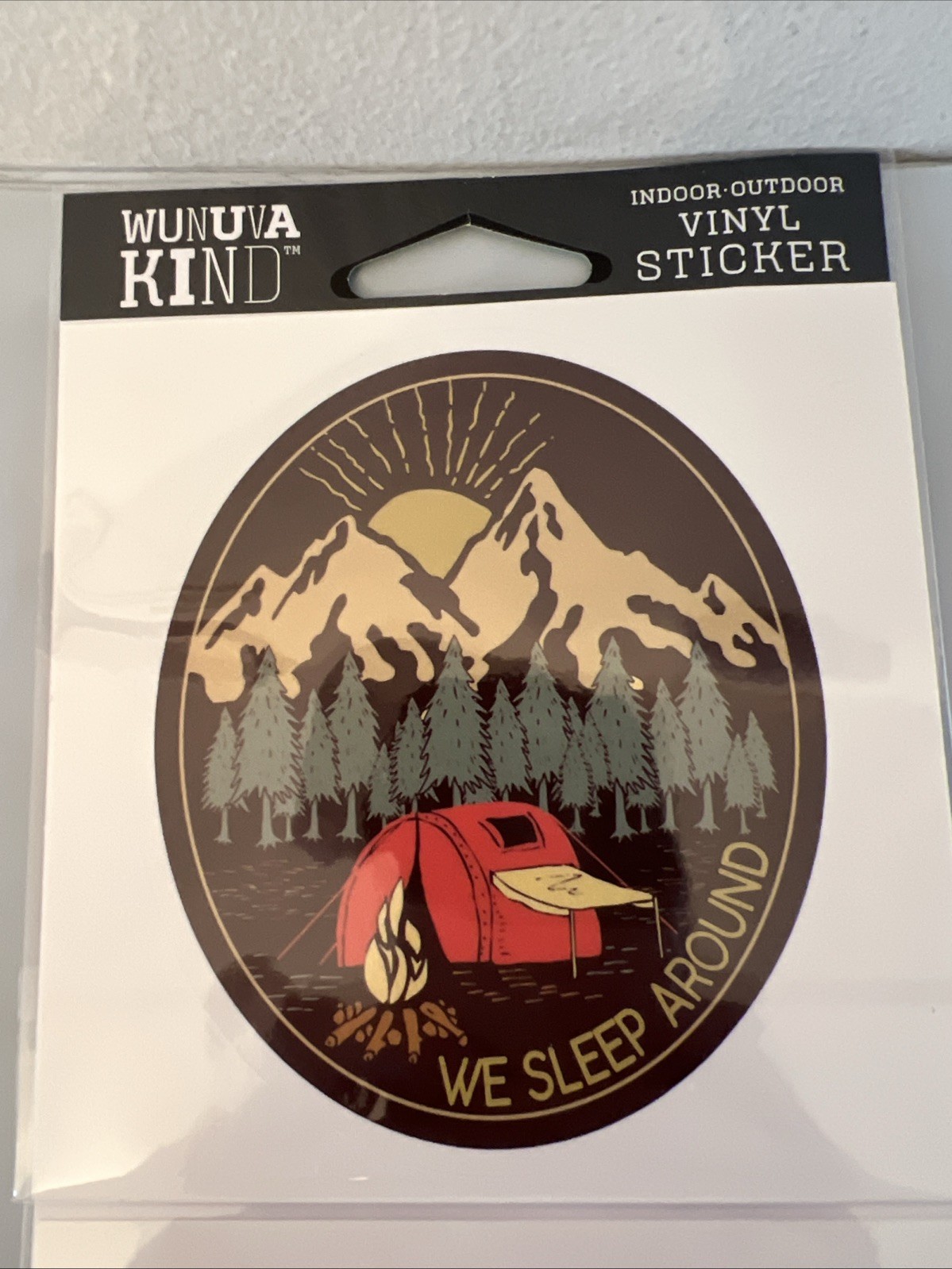 Set of 2 CAMPING / OFF-ROAD JEEP / BRONCO Vinyl Stickers Mountains Outdoor NEW!