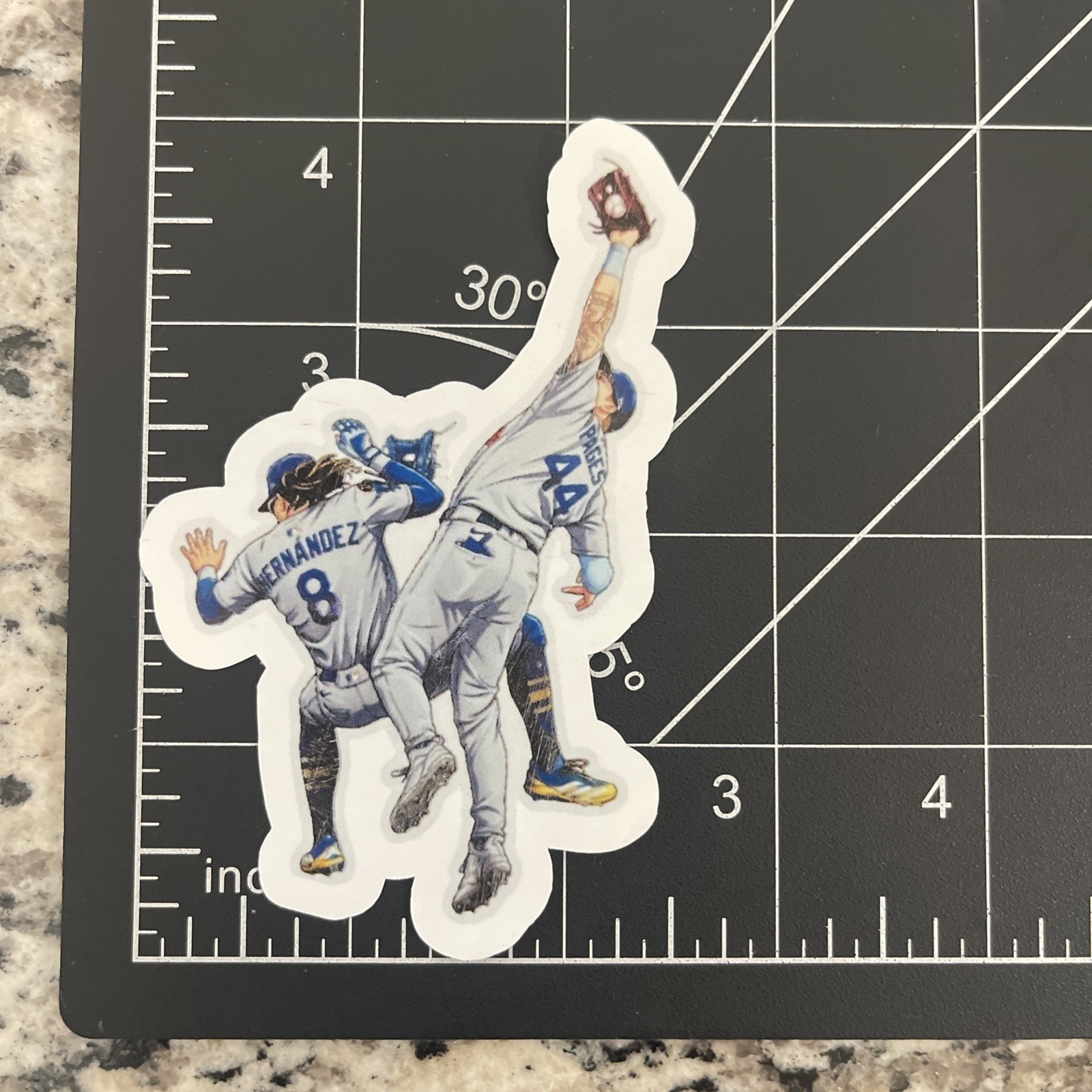 Los Angeles Dodgers Championship Run The Catch Premium Vinyl Sticker 4×2.5 inch