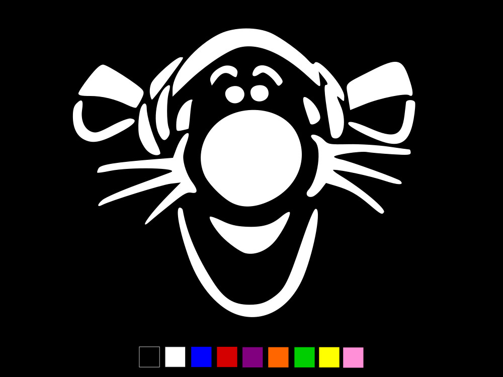TIGGER STENCIL Winnie Pooh Vinyl Decal Laptop Wall Car Sticker CHOOSE SIZE COLOR