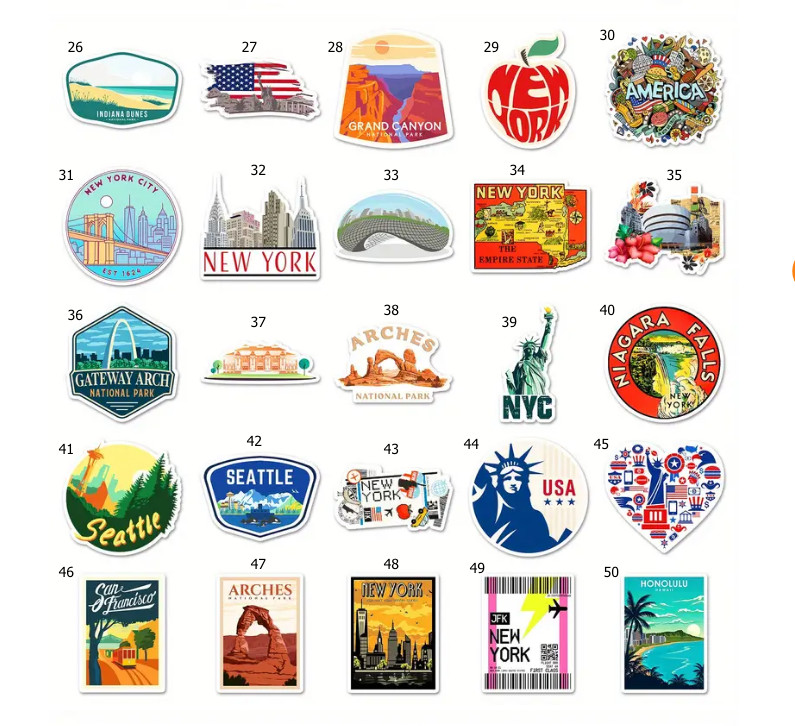 America Themed Vinyl Stickers – Select A Sticker – BUY2GET4FREE!