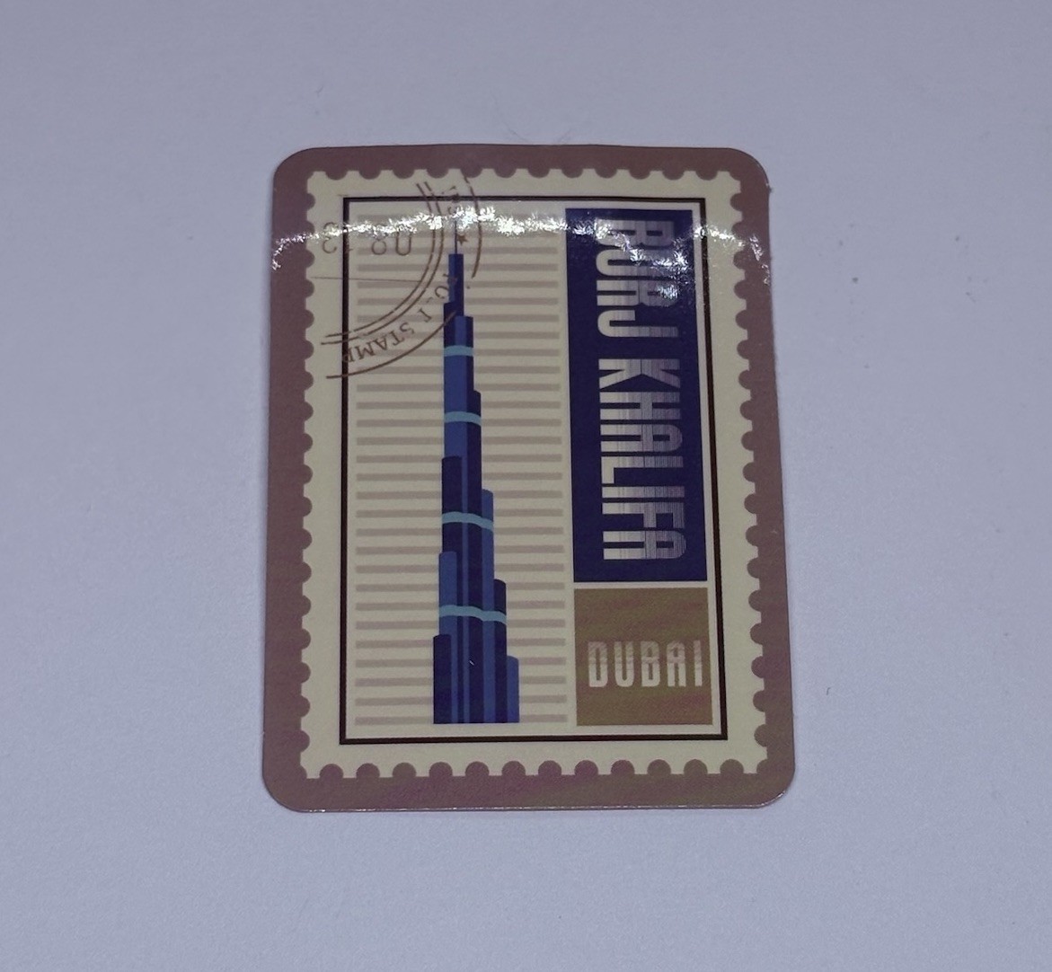 Burj Khalifa Postage Stamp Novelty Sticker Vinyl Decal Travel Cool Art Tc9