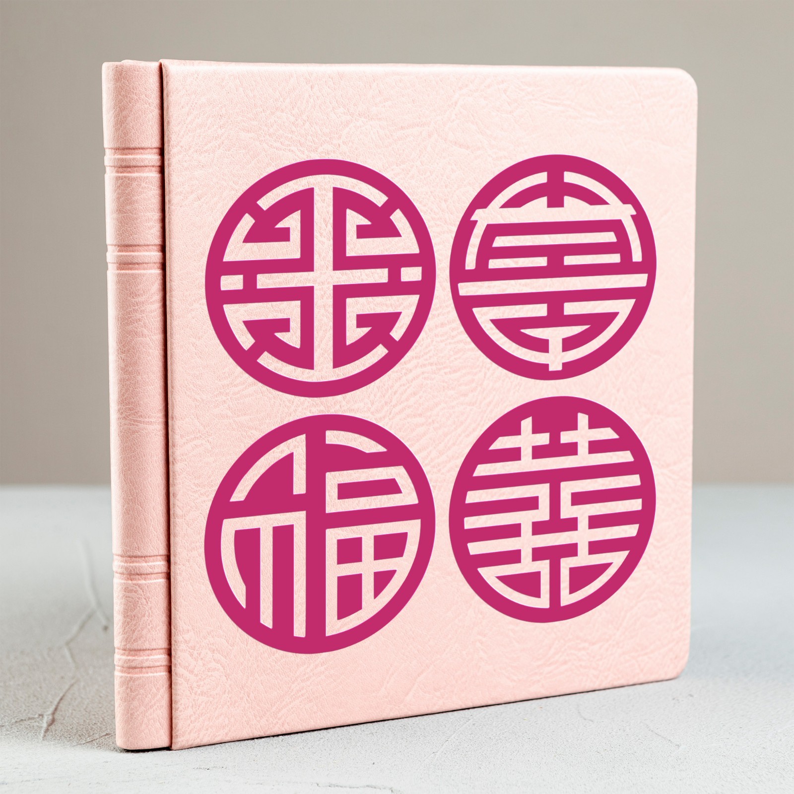Set of 4 Feng Shui Decals Shou Lu Xi Fu Longevity Prosperity Happiness Blessing