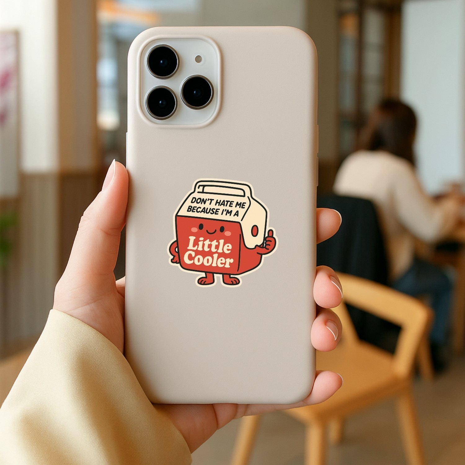 4PCS Don’t Hate Me Because I’m a Little Cooler Stickers – Funny Pun Quote Decals