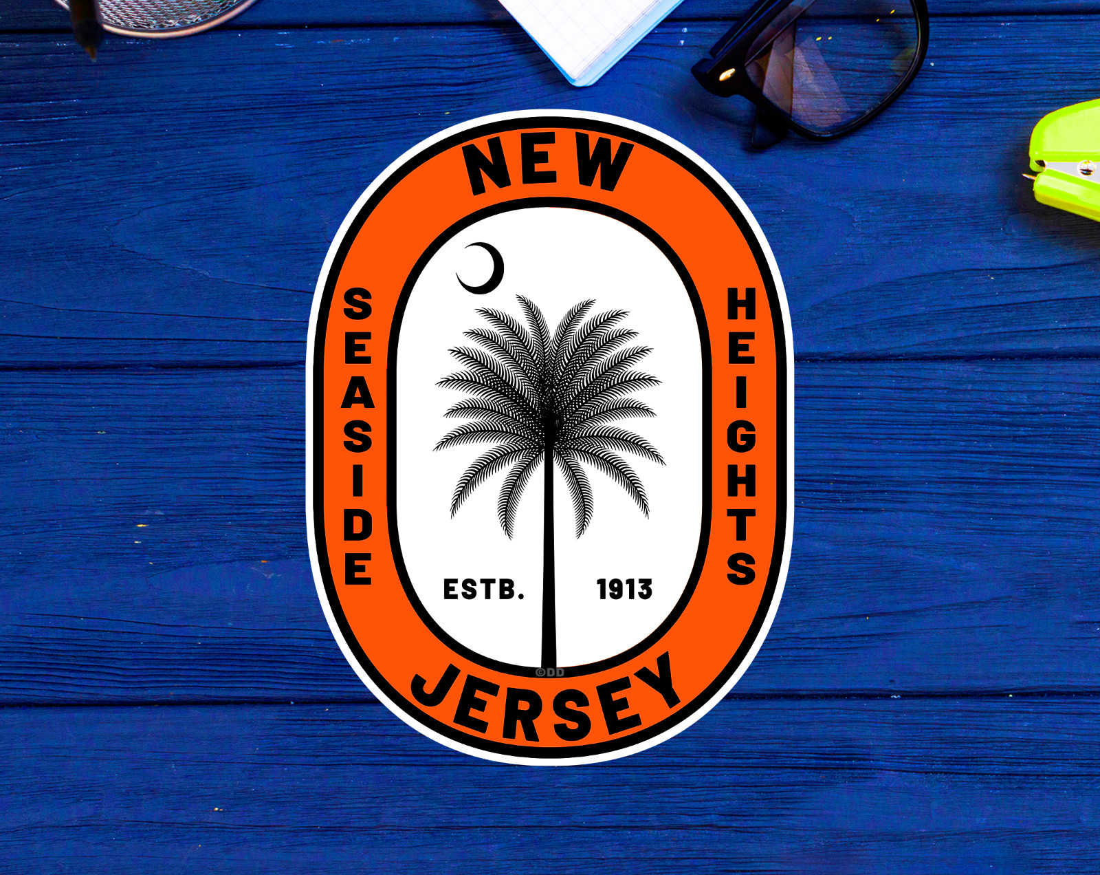 Seaside Heights New Jersey Sticker Souvenir 4" or 5" Vinyl Decal