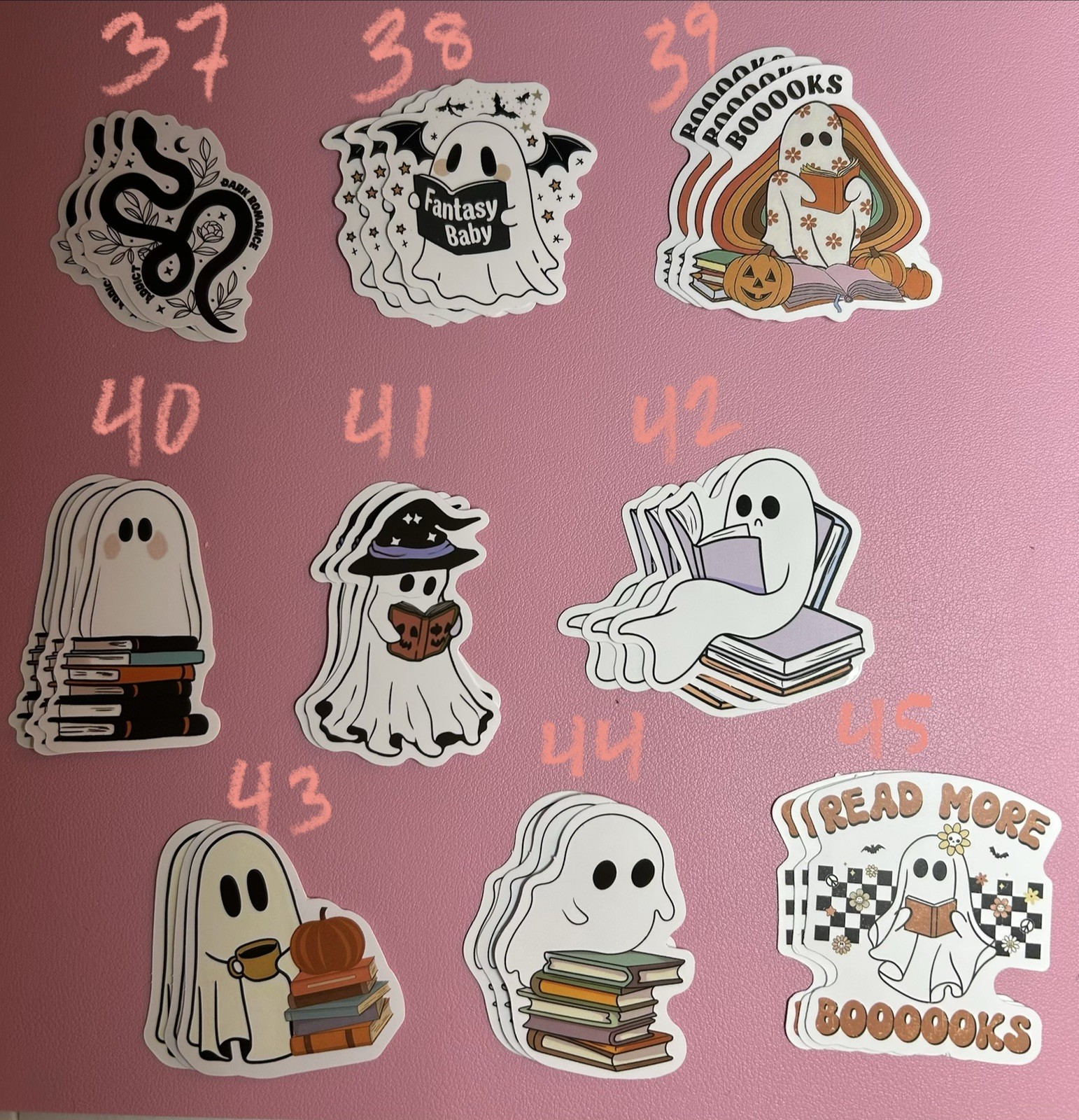 Animals And Ghosts Reading Books Stickers