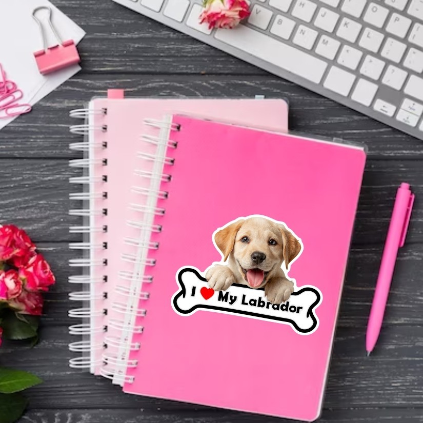 I Love my Labrador, Sticker, Peel N' Stick, Different Sizes