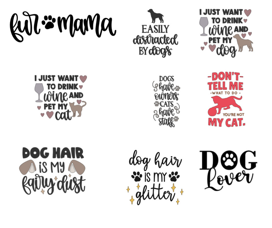 Pet Theme Car Window Decals (PLEASE READ DESCRIPTION FOR DETAILS)