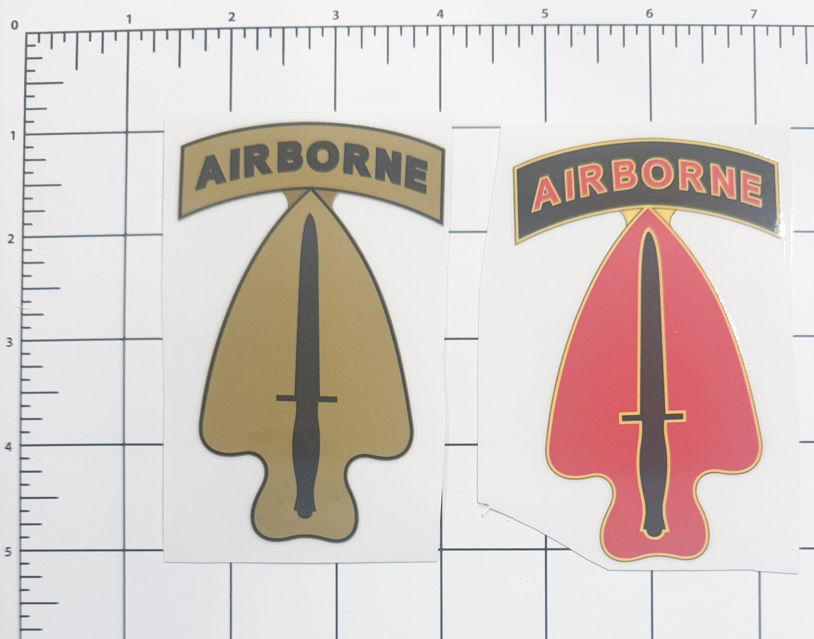 USASOC Patch Decal, Perma-Sticker, $1 Shipping, set of 2