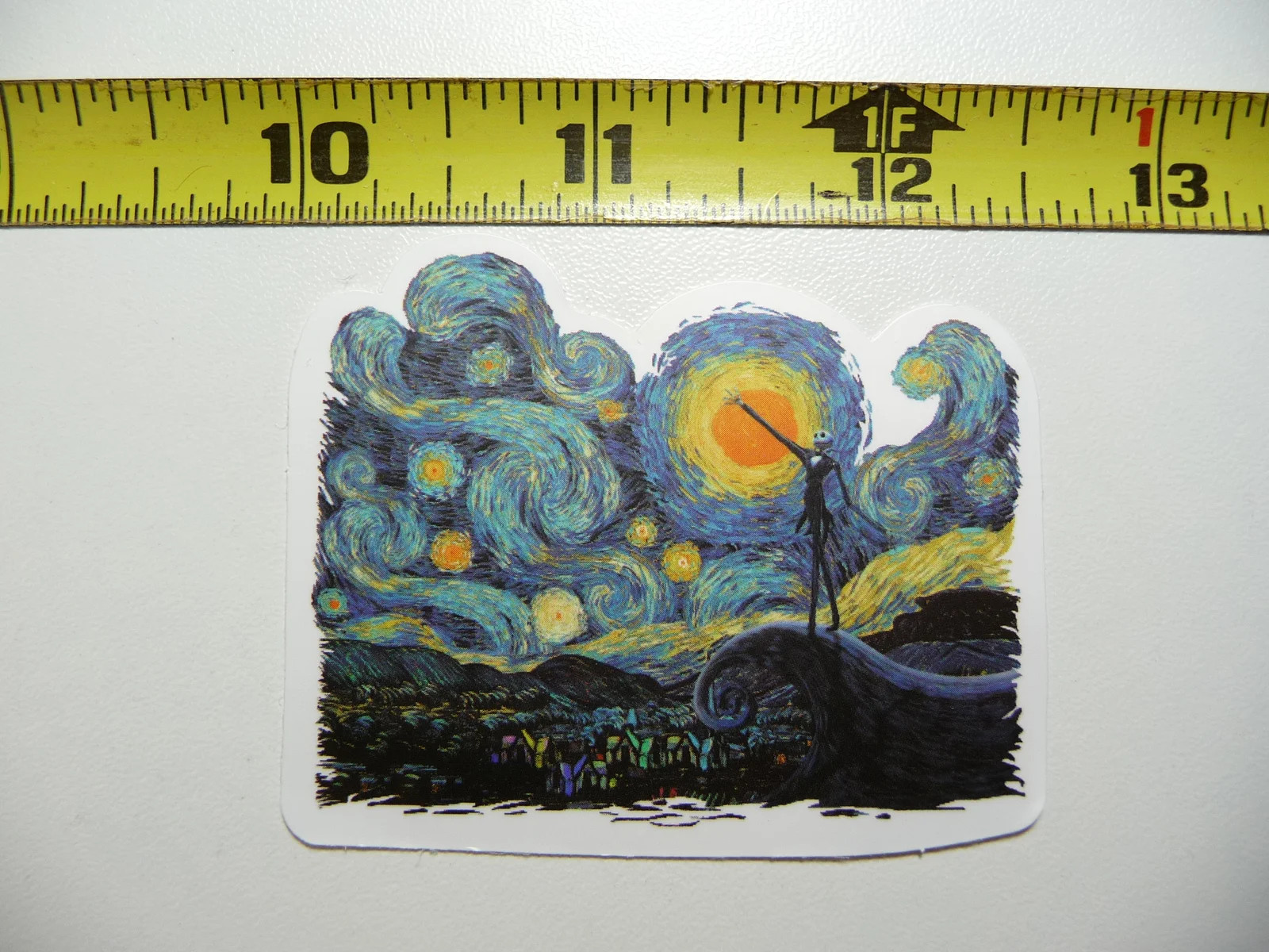 VINCENT VAN GOGH SKELLINGTON STARRY NIGHT SMALL STICKER DECAL CLASSIC ARTIST