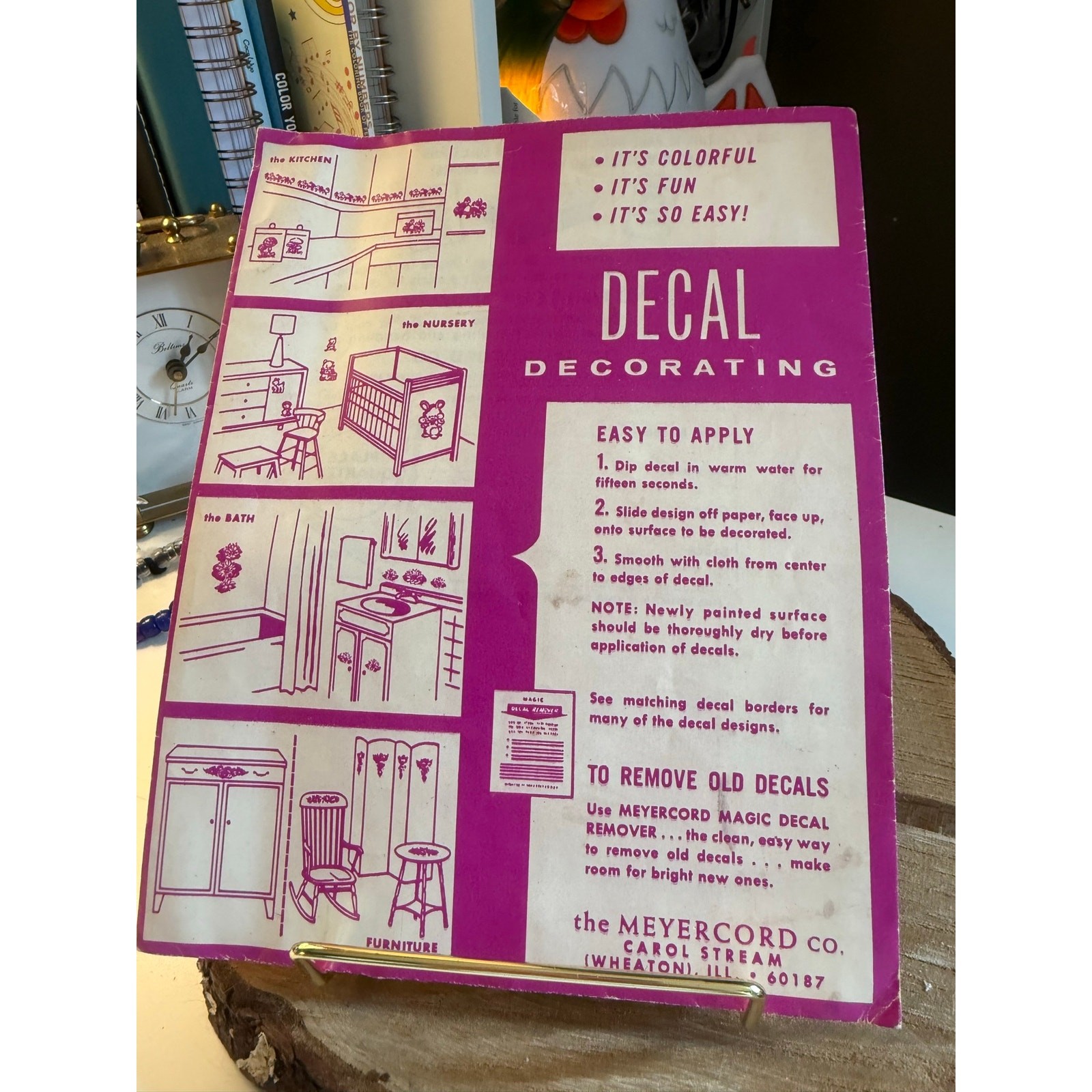 MicCentury 50s 60s New in Package Meyercord Decorator Decals 1537C Birds Angels