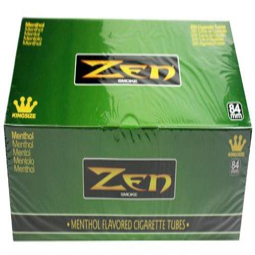 ZEN King Size Menthol Flavored Cigarette Tubes 200ct 84mm [5 Boxes]