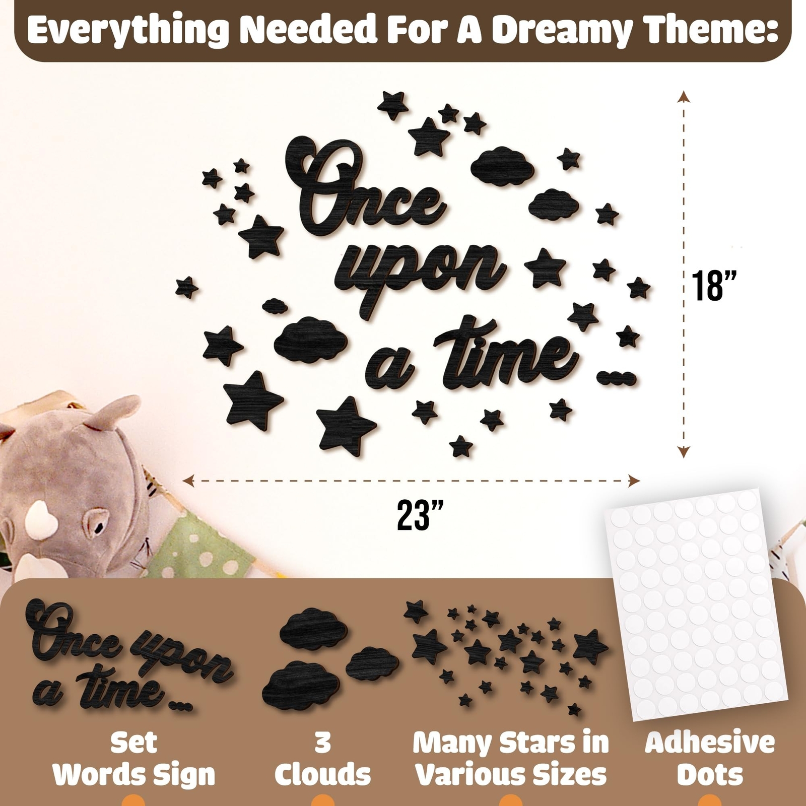 Once Upon A Time Sign For Nursery Decor – Once Upon A Time Wall Decor, Readin…