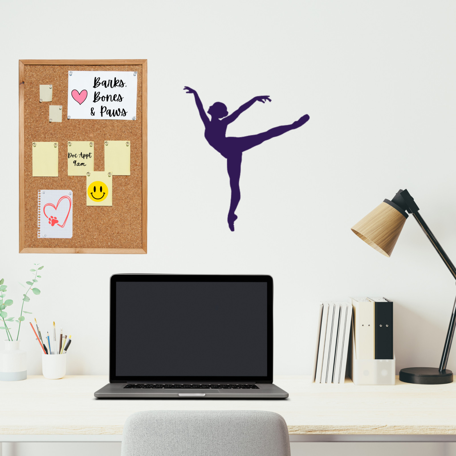Ballerina Arabesque Vinyl Decal, Decal for Cars, Laptop, Phone, Tumblers