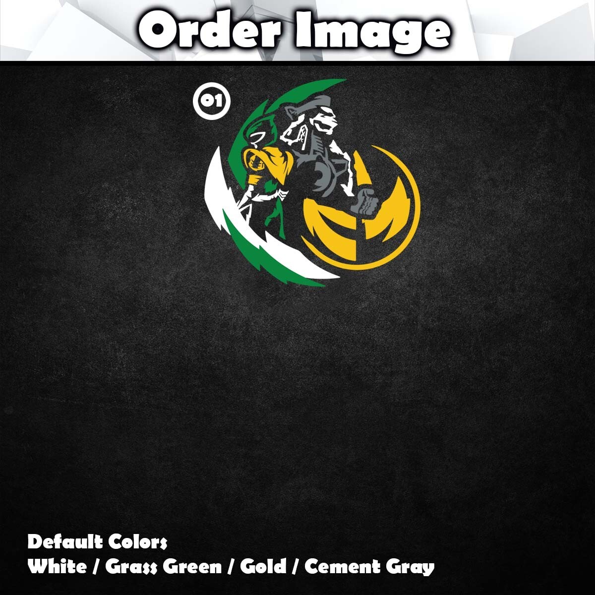 Green Power Ranger Vinyl Decal Sticker (Sentai Robot Car Laptop PC Tower Decor)