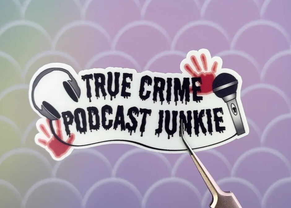 Mystery Sticker True Crime Water Bottle Laptop Vinyl Decal Meme Sticker 3 Inch