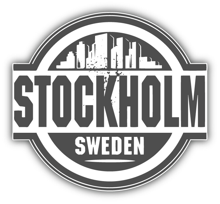 Stockholm Sweden Skyline Label Car Bumper Sticker Decal