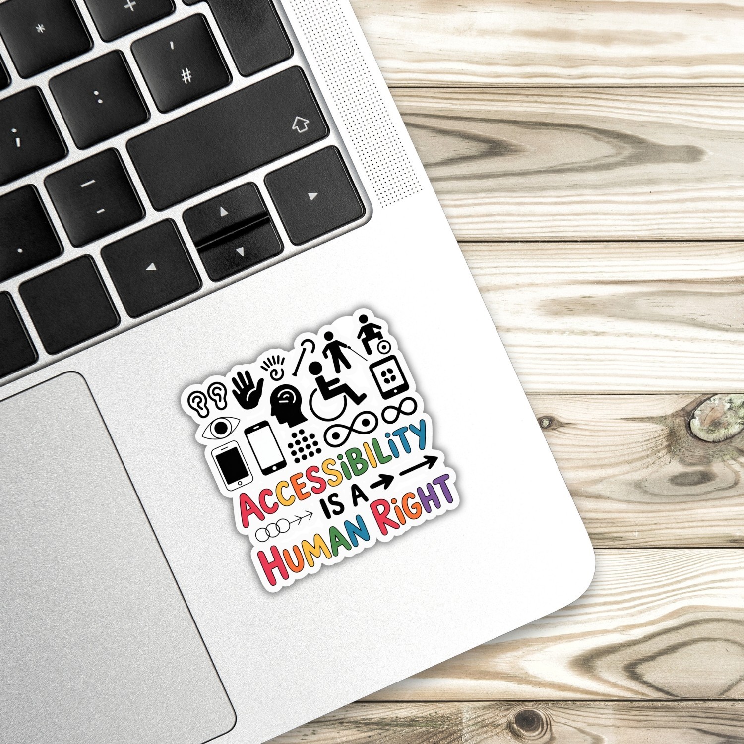 4Pcs Accessibility Is a Human Right Stickers – Disability Awareness Vinyl Decals