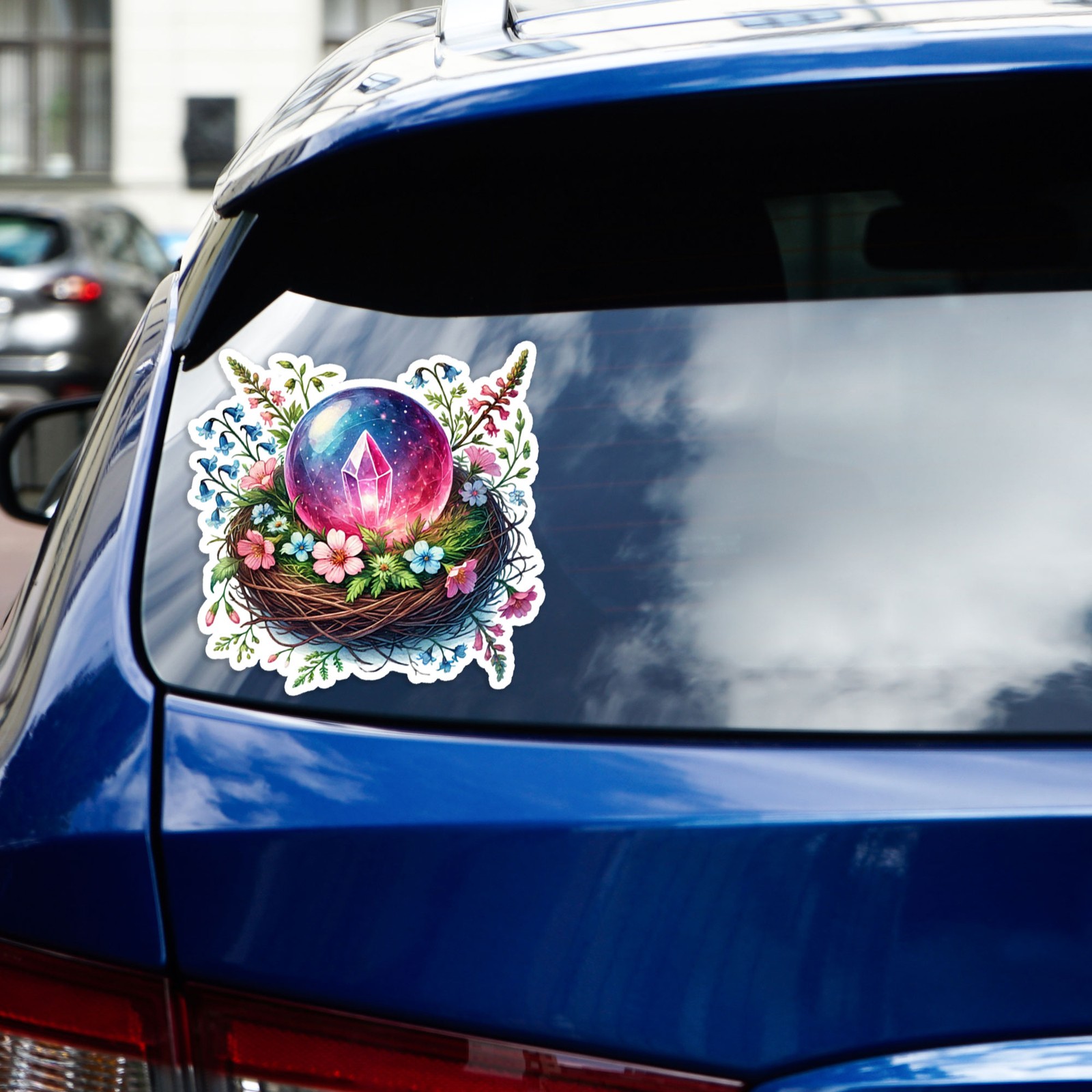 Bird Nest Crystal Ball – Vinyl Decal Sticker – Car Window Laptop – #1124