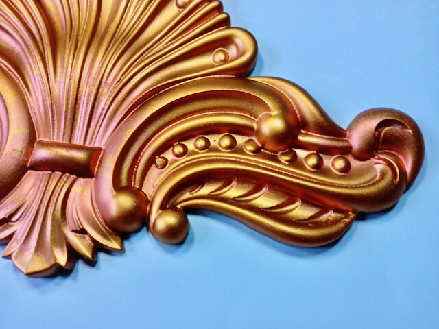 Plaster Ornament in Gold, Silver, Bronze etc. Relief, Decoration "Athene"